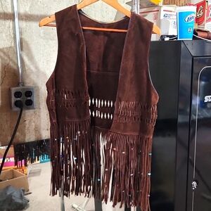 Vintage Hippie Style Leather Vest